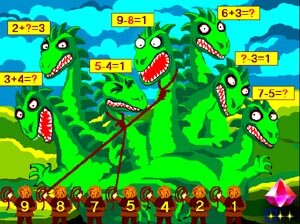 Only the name of arithmetic will permit to win the horrible dragon